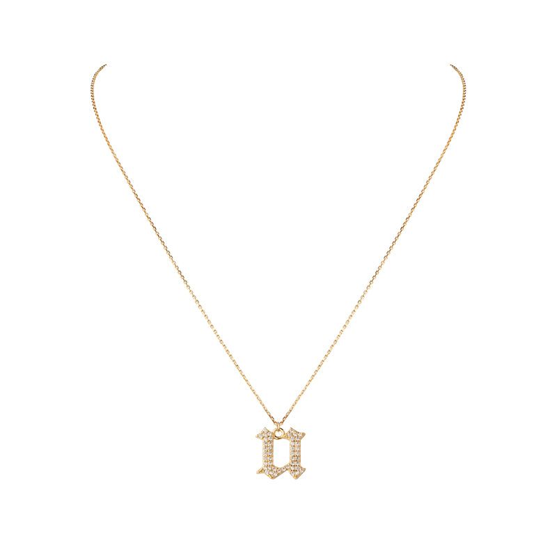 INITIAL – Gothic Letter Necklace