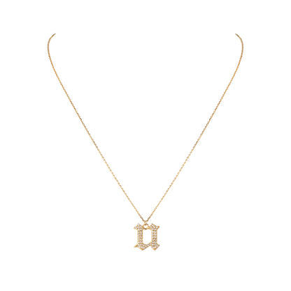 INITIAL – Gothic Letter Necklace