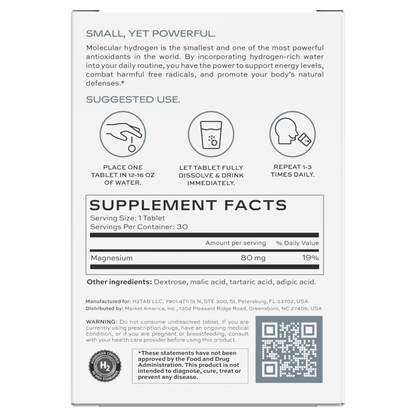 H2TAB Molecular Hydrogen Tablets