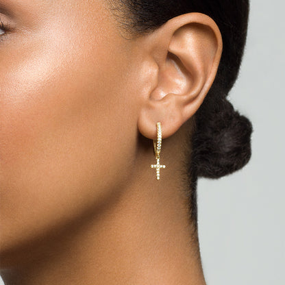BRANDI - Cross Huggie Earring