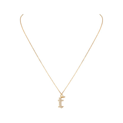 INITIAL – Gothic Letter Necklace