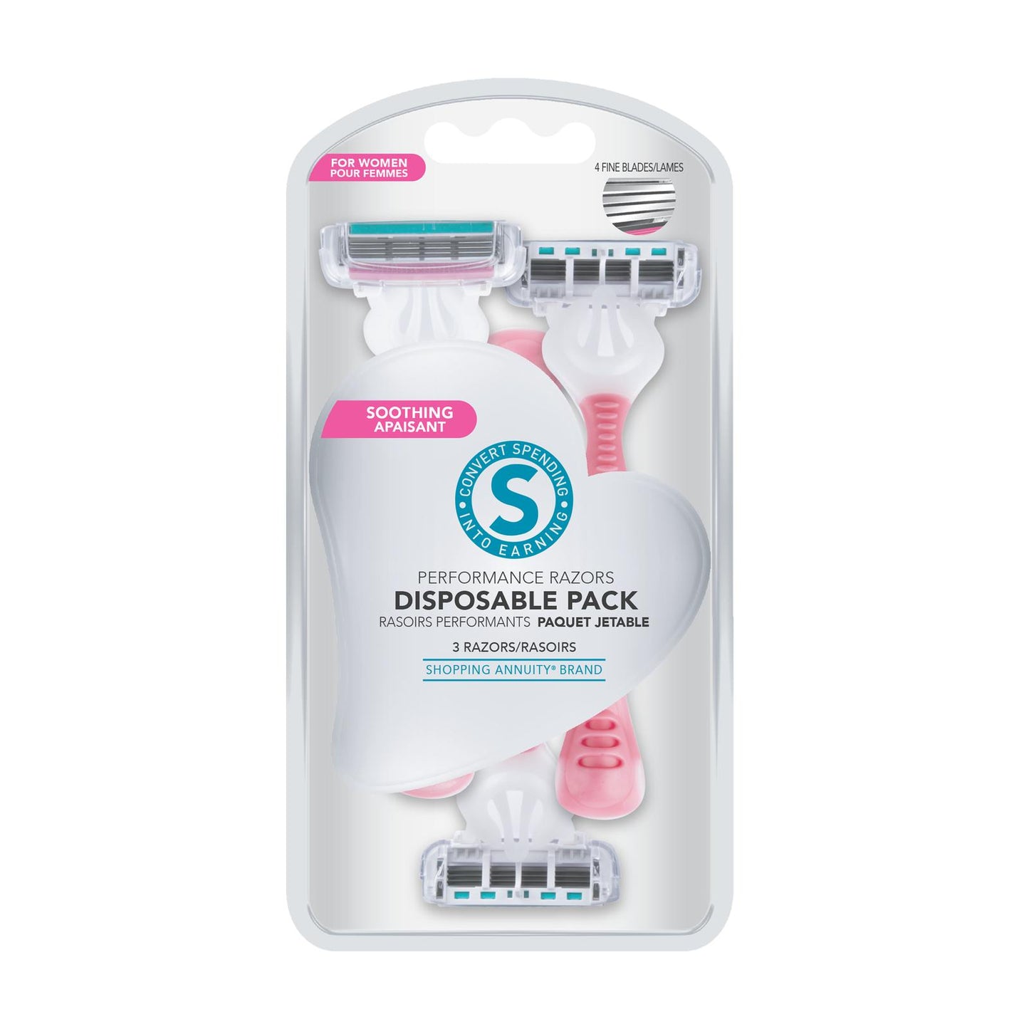 Shopping Annuity® Brand Performance Razors Disposable Pack for Women