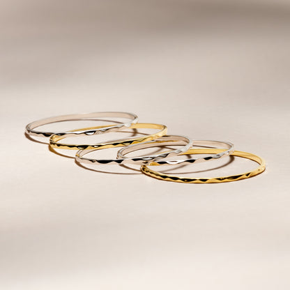 JAMES – Thin Hammered Ring Trio (SPECIAL)