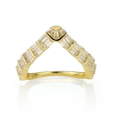 GAIA - V Shaped Baguette Ring