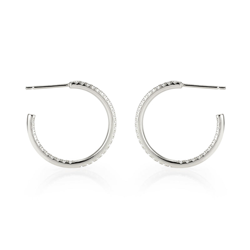 SOPHIE - Pave CZ Hoop Earrings- (SPECIAL)