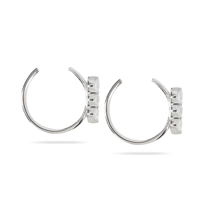 ZARA - 三鑽耳骨夾