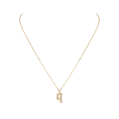 INITIAL – Gothic Letter Necklace