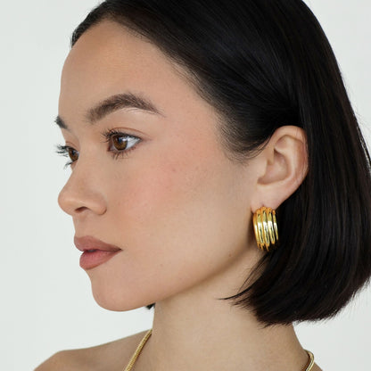 RAYE – Ribbed Earrings