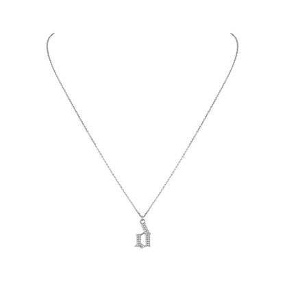 INITIAL – Gothic Letter Necklace