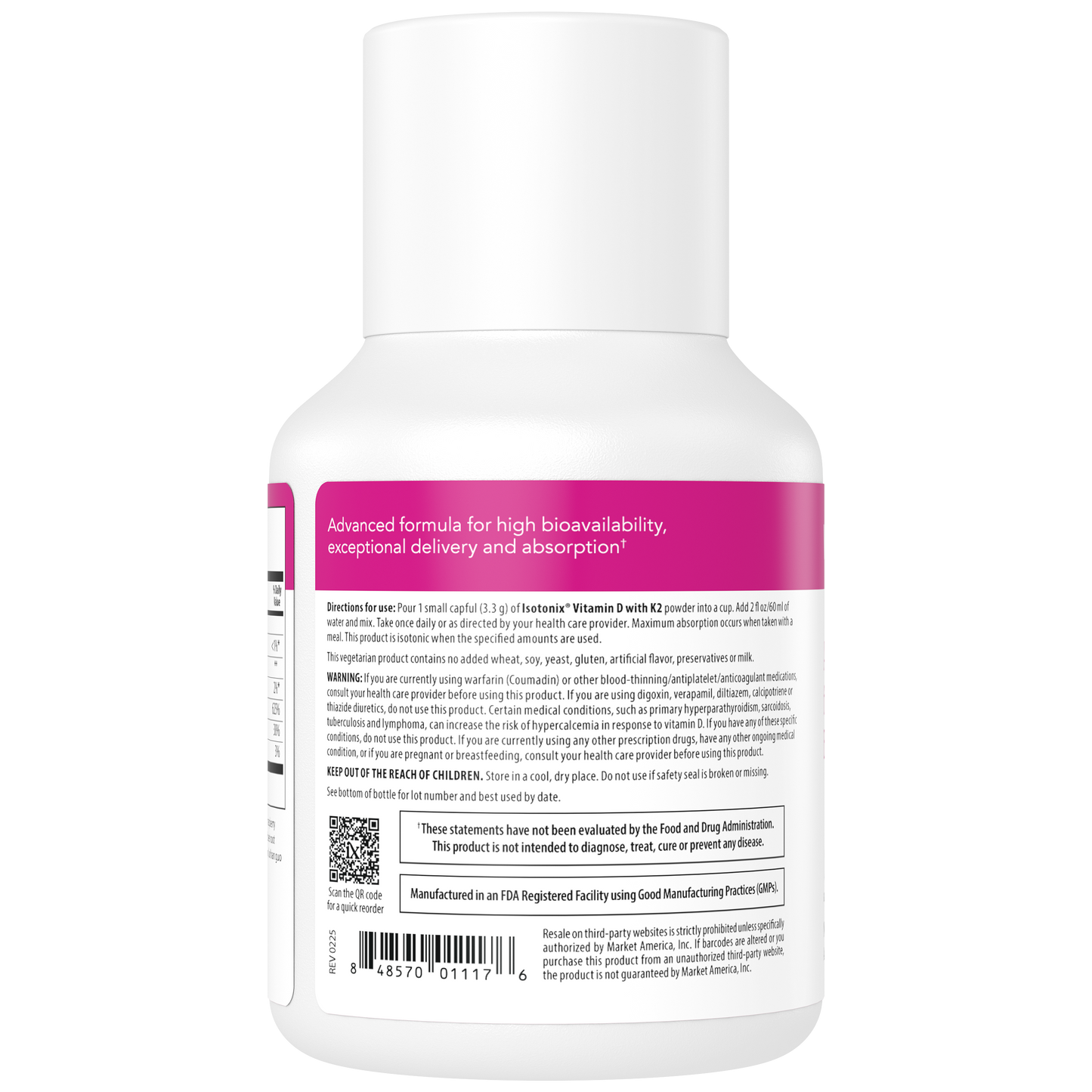 Isotonix維生素D（含維生素K2）粉末