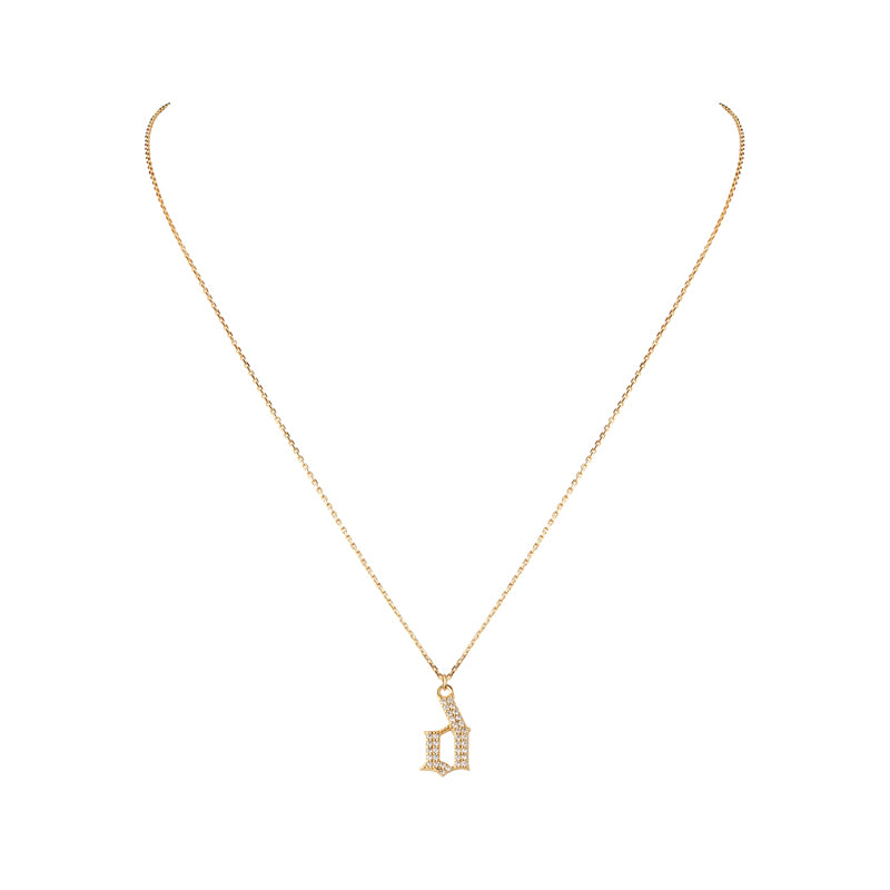 INITIAL – Gothic Letter Necklace