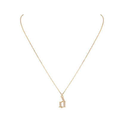 INITIAL – Gothic Letter Necklace
