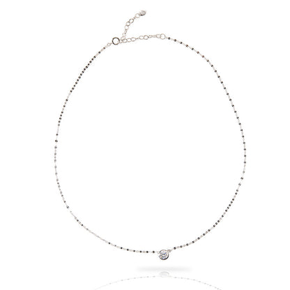 KATIE - Textured Solitaire Necklace