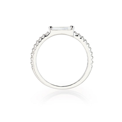 ZOE - Tapered Baguette Pave Ring
