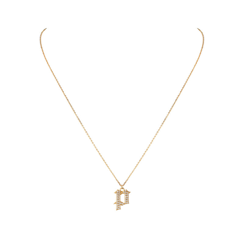 INITIAL – Gothic Letter Necklace (SPECIAL)
