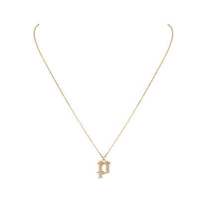 INITIAL – Gothic Letter Necklace