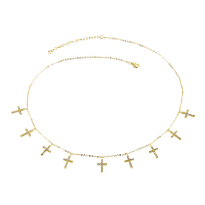 KOURTNEY – Nine Cross Necklace