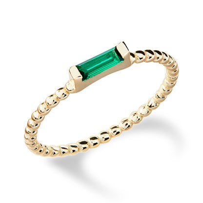 ADRIENNE - Spiraled Baguette Ring