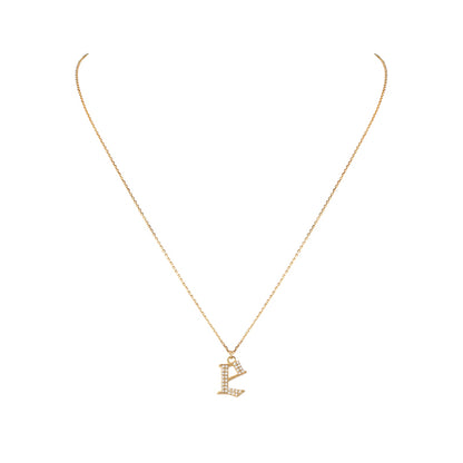INITIAL – Gothic Letter Necklace (SPECIAL)