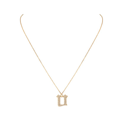 INITIAL – Gothic Letter Necklace