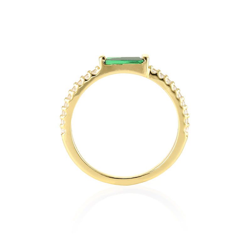 ZOE - Tapered Baguette Pave Ring (SPECIAL)
