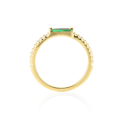 ZOE - Tapered Baguette Pave Ring (SPECIAL)