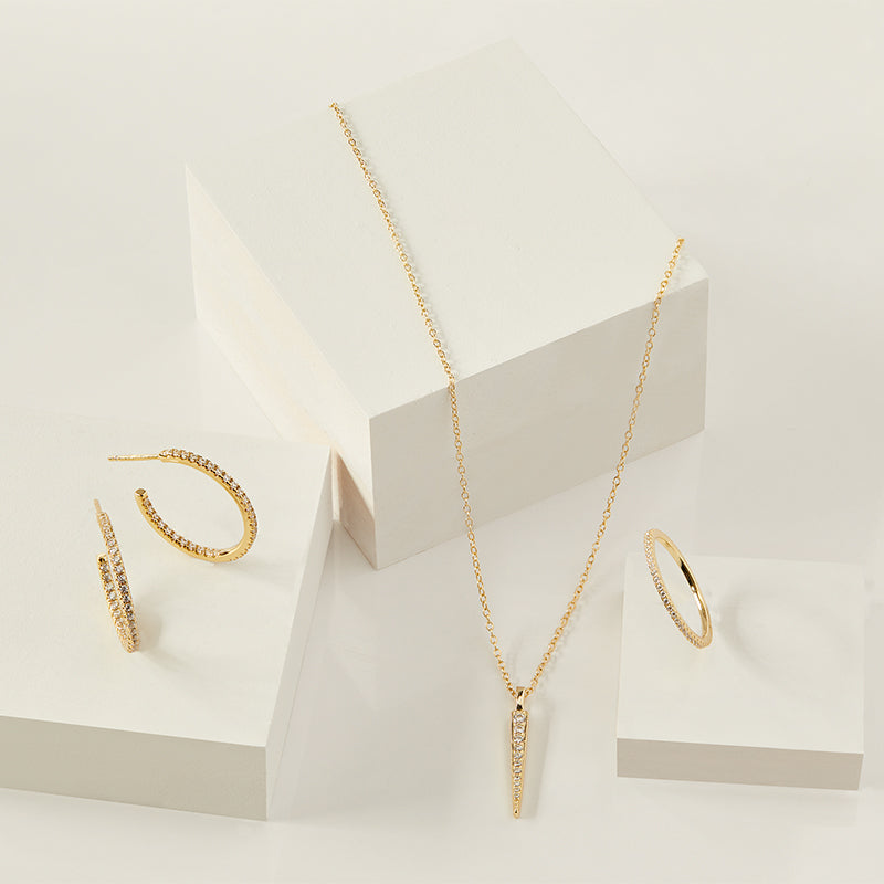 HEIDI - Pave Stick Necklace