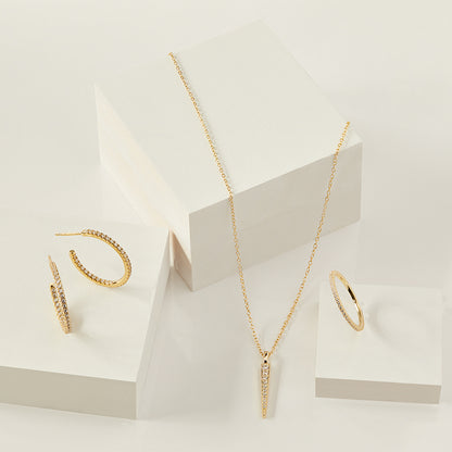 HEIDI - Pave Stick Necklace