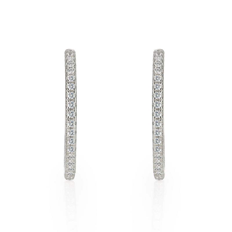 SOPHIE - Pave CZ Hoop Earrings- (SPECIAL)