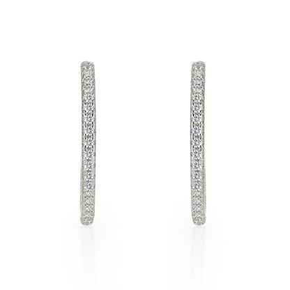 SOPHIE - Pave CZ Hoop Earrings- (SPECIAL)