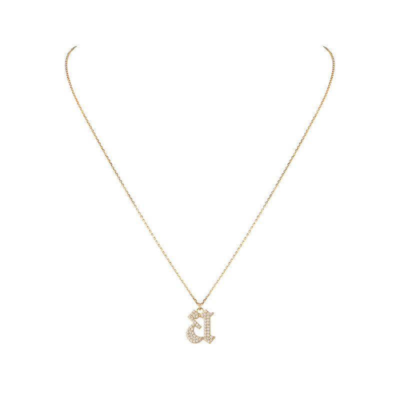INITIAL – Gothic Letter Necklace (SPECIAL)