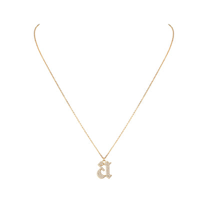 INITIAL – Gothic Letter Necklace (SPECIAL)