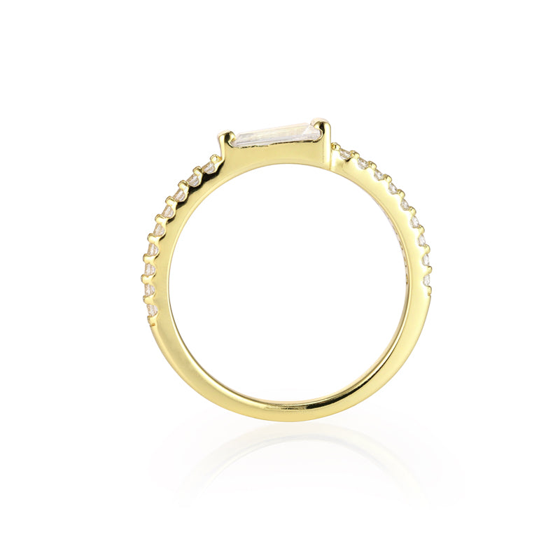 ZOE - Tapered Baguette Pave Ring (SPECIAL)