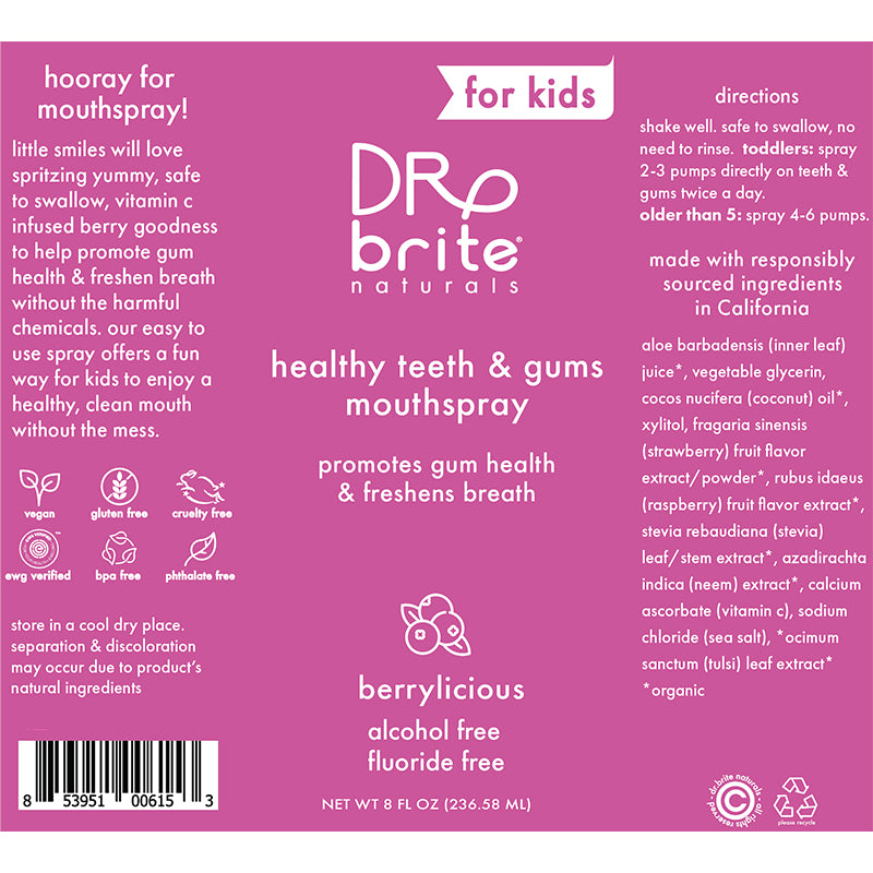 Dr Brite® Kids Healthy Teeth & Gums Mouthspray
