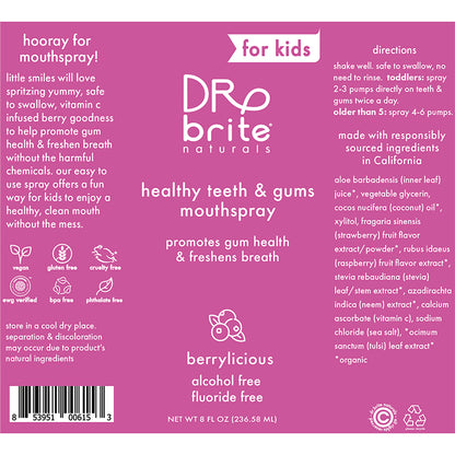 Dr Brite® Kids Healthy Teeth & Gums Mouthspray