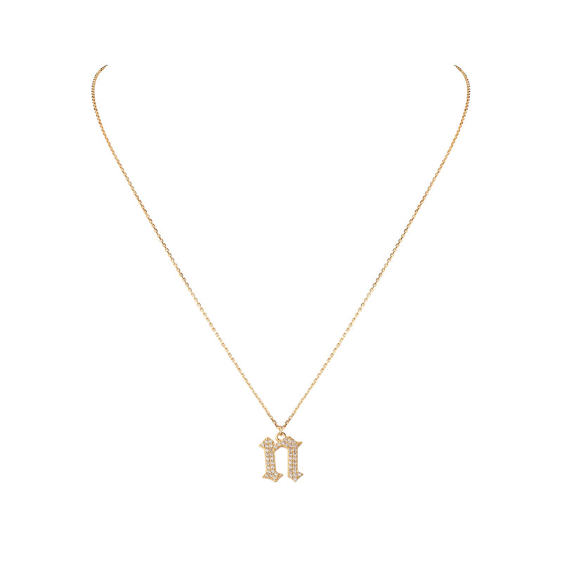 INITIAL – Gothic Letter Necklace (SPECIAL)