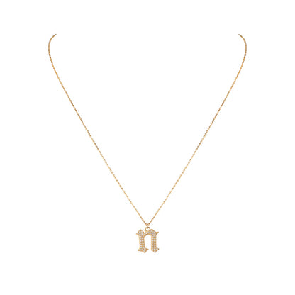 INITIAL – Gothic Letter Necklace