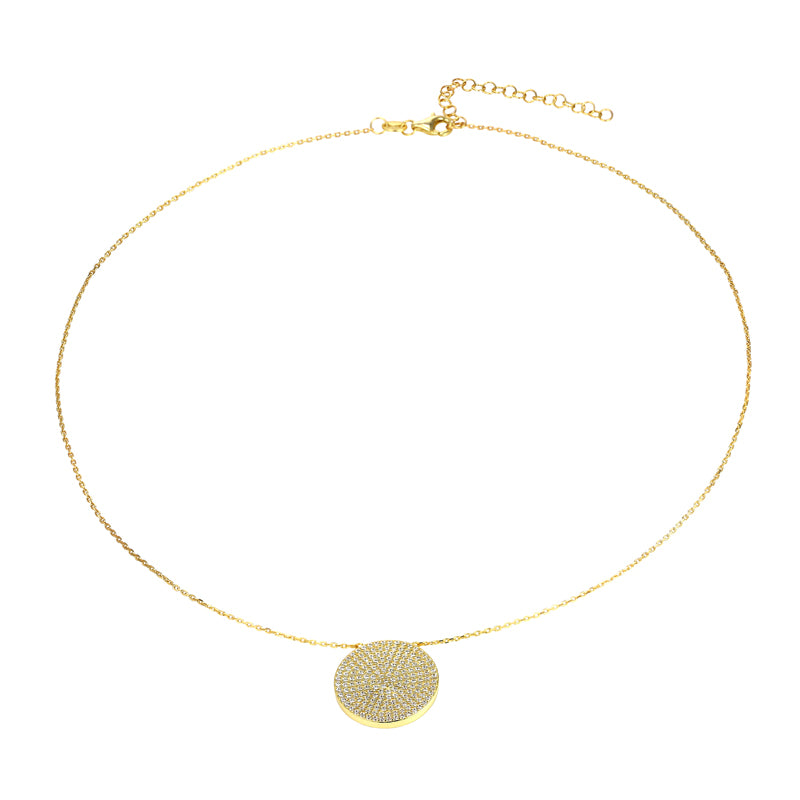 KAMILA - Pave Coin Pendant
