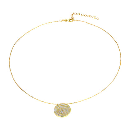 KAMILA - Pave Coin Pendant