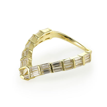 GAIA - V Shaped Baguette Ring