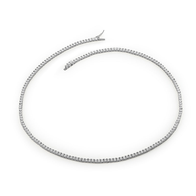 HAILEY - Round Cut Tennis Necklace