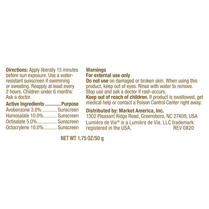 Lumière de Vie®極淨透白防曬乳SPF50