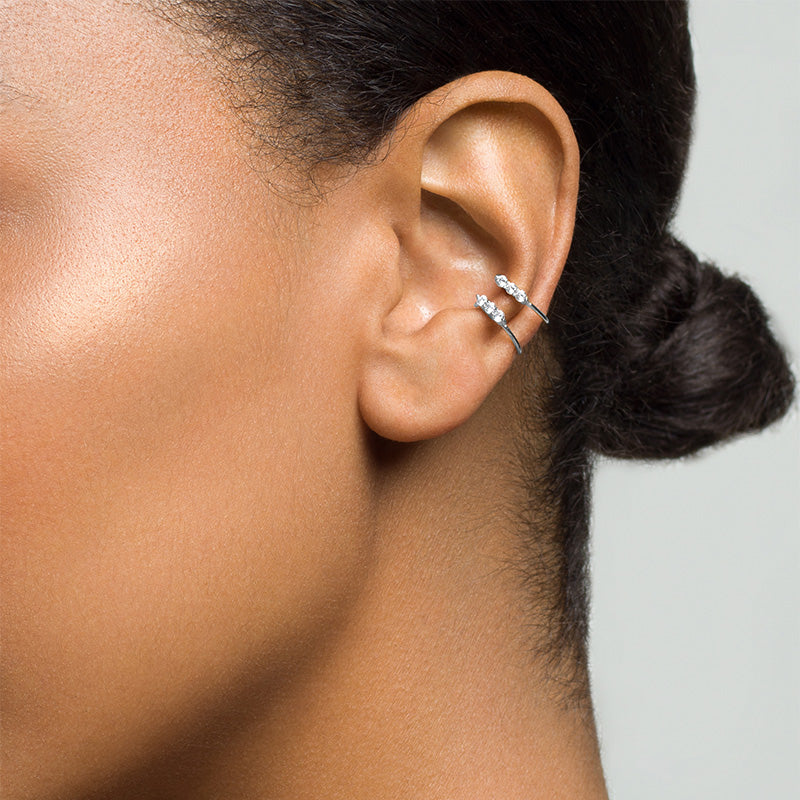 ZARA - 三鑽耳骨夾