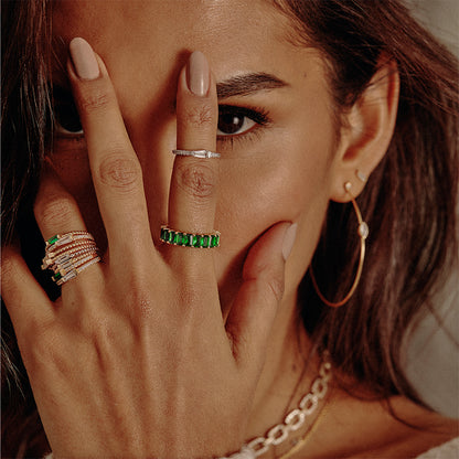 ADRIENNE - Spiraled Baguette Ring