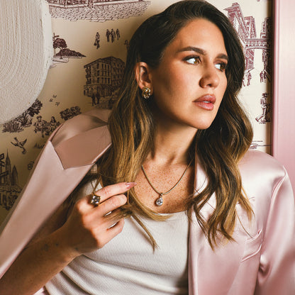GEORGINA – Bezel Set Pear Necklace