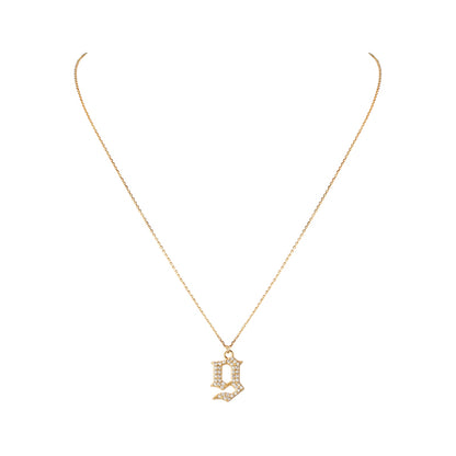 INITIAL – Gothic Letter Necklace