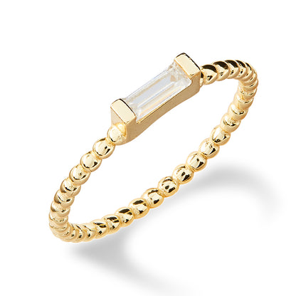 ADRIENNE - Spiraled Baguette Ring