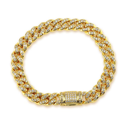 SELENA – Pave Cuban Link Bracelet