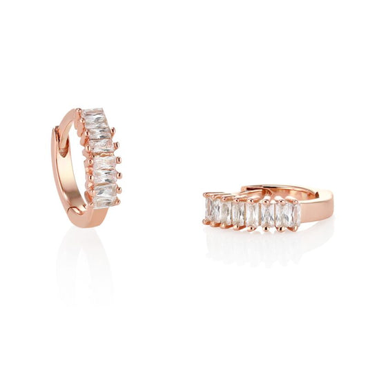 GEO - Mini Baguette Huggie Earrings