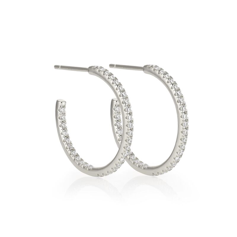 SOPHIE - Pave CZ Hoop Earrings- (SPECIAL)
